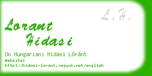 lorant hidasi business card
