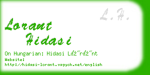 lorant hidasi business card